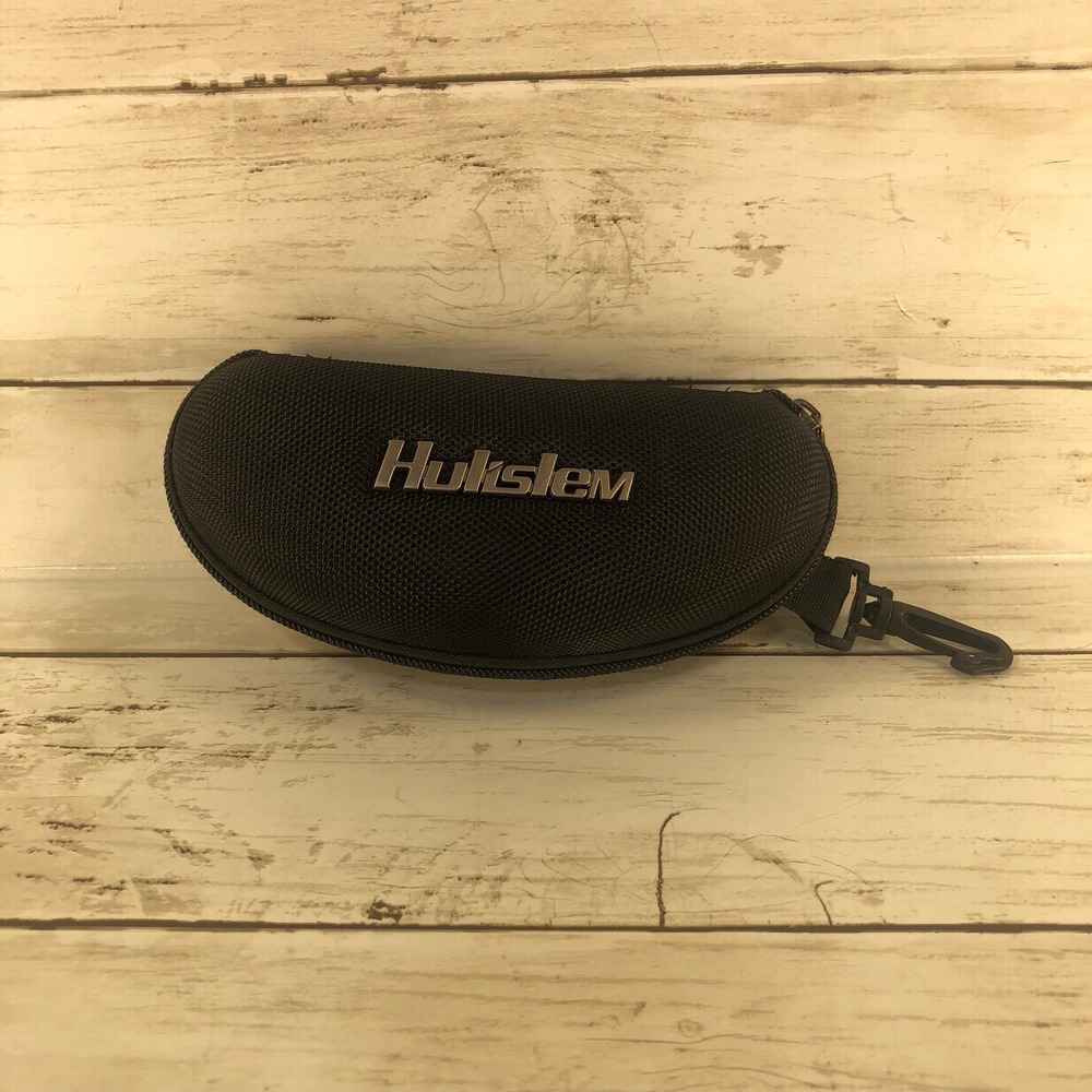 Hulislem Black‎ Hard Shell Sunglasses Case Zippered Mesh Protective Cover